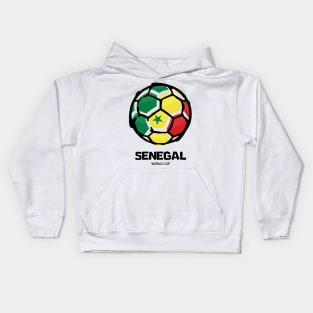 Senegal Football Country Flag Kids Hoodie